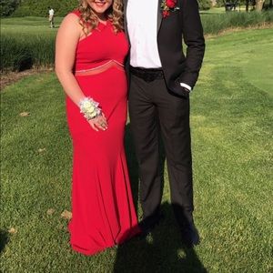 Red prom dress size 14